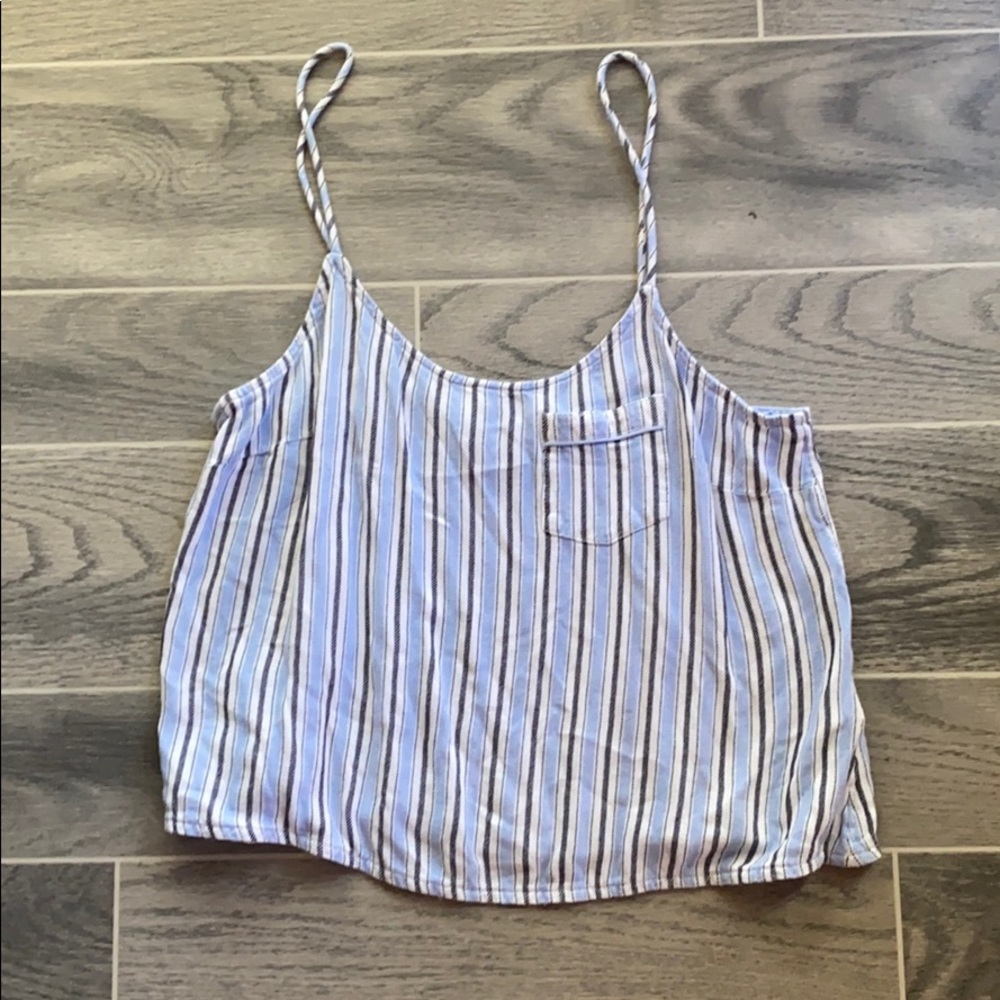 TOPSHOP striped crop top